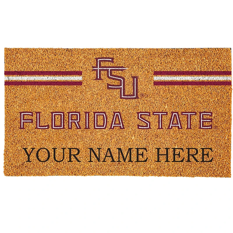 Florida State Seminoles 18" x 30" Personalized Coir Doormat