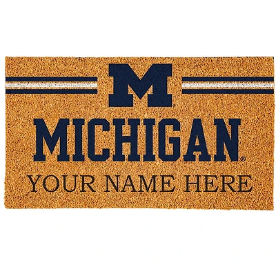 Michigan Wolverines 18" x 30" Personalized Coir Doormat