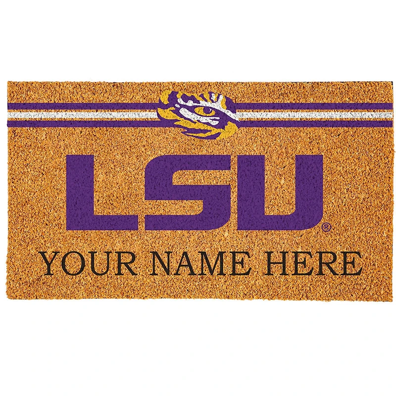LSU Tigers 18" x 30" Personalized Coir Doormat