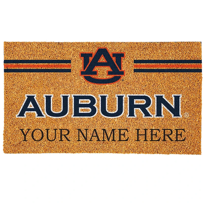 Auburn Tigers 18" x 30" Personalized Coir Doormat