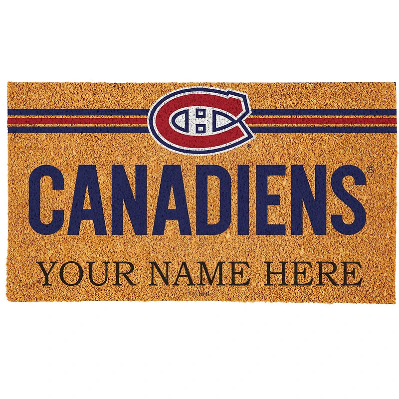 Montreal Canadiens 18" x 30" Personalized Coir Doormat