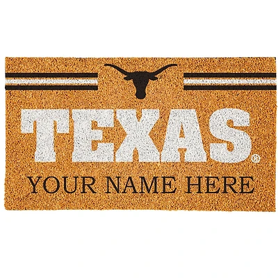 Texas Longhorns 18" x 30" Personalized Coir Doormat