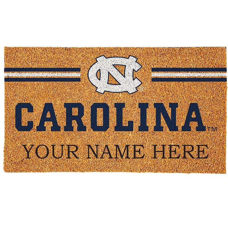 North Carolina Tar Heels 18" x 30" Personalized Coir Doormat