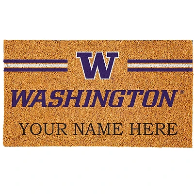 Washington Huskies 18" x 30" Personalized Coir Doormat
