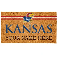 Kansas Jayhawks 18" x 30" Personalized Coir Doormat