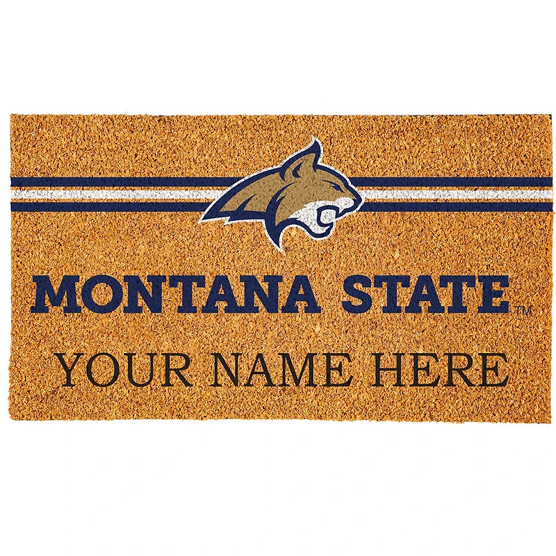 Montana State Bobcats 18" x 30" Personalized Coir Doormat