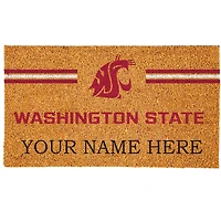 Washington State Cougars 18" x 30" Personalized Coir Doormat