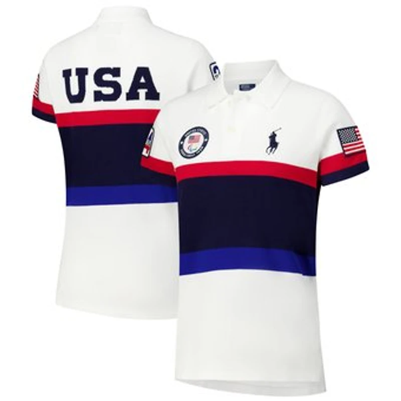 Women's Polo Ralph Lauren White Team USA Paris 2024 Summer Paralympics Closing Ceremony Polo