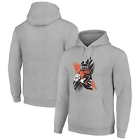 Men's Starter Heather Gray Cincinnati Bengals Player X Fleece Pullover Hoodie