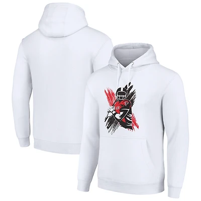 Men's Starter White Atlanta Falcons Player X Fleece Pullover Hoodie