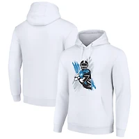 Men's Starter White Detroit Lions Player X Fleece Pullover Hoodie