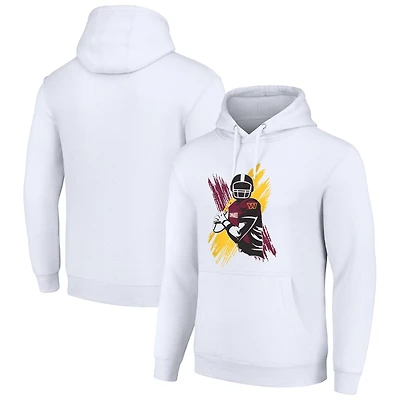 Men's Starter White Washington Commanders Player X Fleece Pullover Hoodie