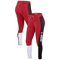 Women's WEAR by Erin Andrews Scarlet/Black San Francisco 49ers Color-Block Leggings
