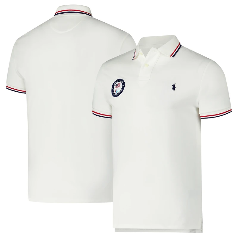 Men's Polo Ralph Lauren White U.S. Paralympics Villagewear Polo