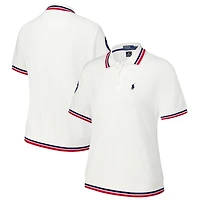 Women's Polo Ralph Lauren White Team USA Paris 2024 Summer Paralympics Villagewear Cropped Polo