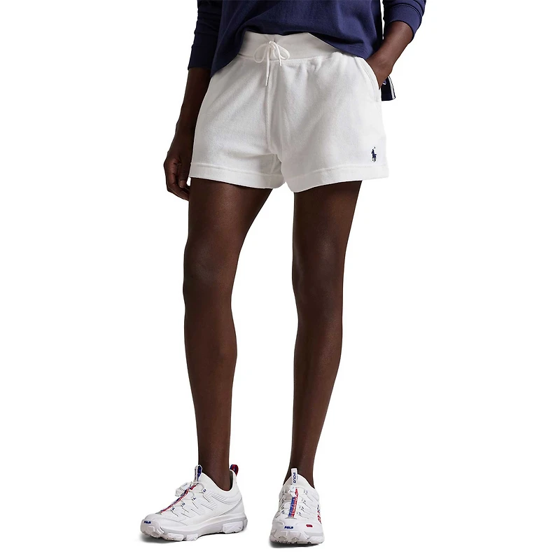Women's Polo Ralph Lauren White Team USA Paris 2024 Summer Paralympics Terry Drawstring Shorts