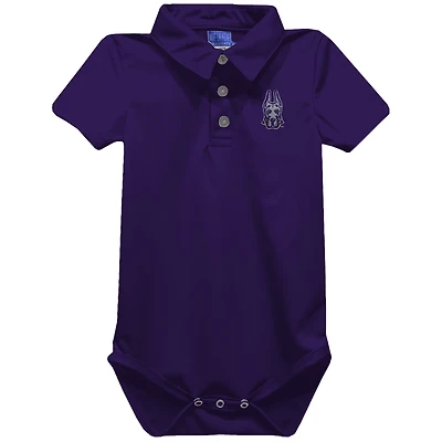Infant Vive La Fete Purple UAlbany Great Danes Polo Bodysuit
