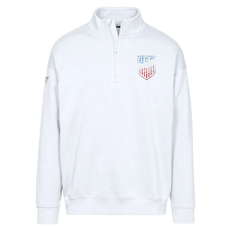 Men's Levelwear White USMNT Murray Quarter-Zip Sweatshirt