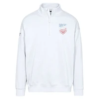 Men's Levelwear White USMNT Murray Quarter-Zip Sweatshirt