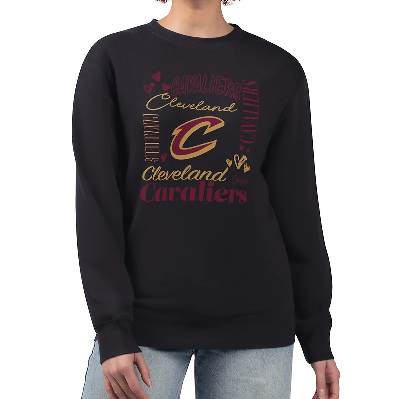 Women's G-III 4Her by Carl Banks Cleveland Cavaliers Collage Team Graphic Fleece Pullover Sweatshirt