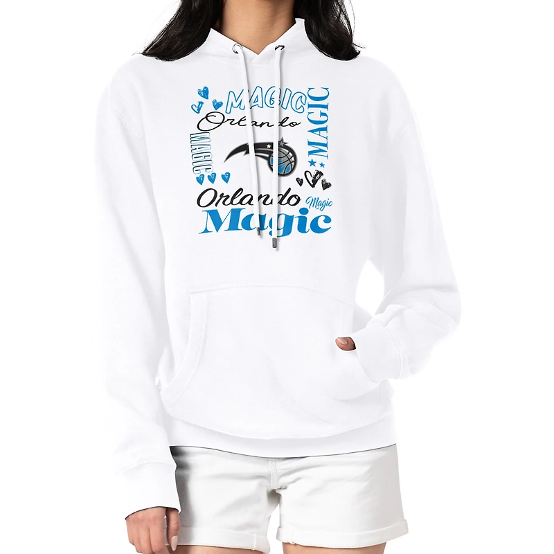 Women's G-III 4Her by Carl Banks Orlando Magic Team Collage Graphic Fleece Pullover Hoodie