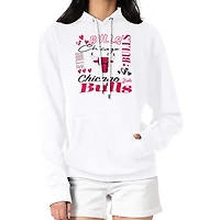 Women's G-III 4Her by Carl Banks White Chicago Bulls Team Collage Graphic Fleece Pullover Hoodie