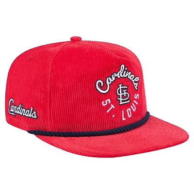 Men's New Era  Red St. Louis Cardinals Full Circle Corduroy Golfer Adjustable Hat