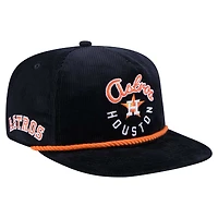 Men's New Era  Navy Houston Astros Full Circle Corduroy Golfer Adjustable Hat