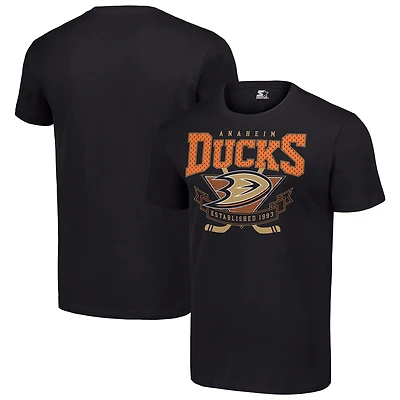Men's Starter Black Anaheim Ducks Team Logo Graphic T-Shirt