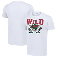 Men's Starter White Minnesota Wild Team Logo Graphic T-Shirt