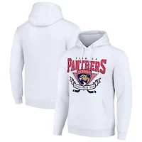 Men's Starter White Florida Panthers ‘80s Inspired Team Logo Graphic Pullover Hoodie