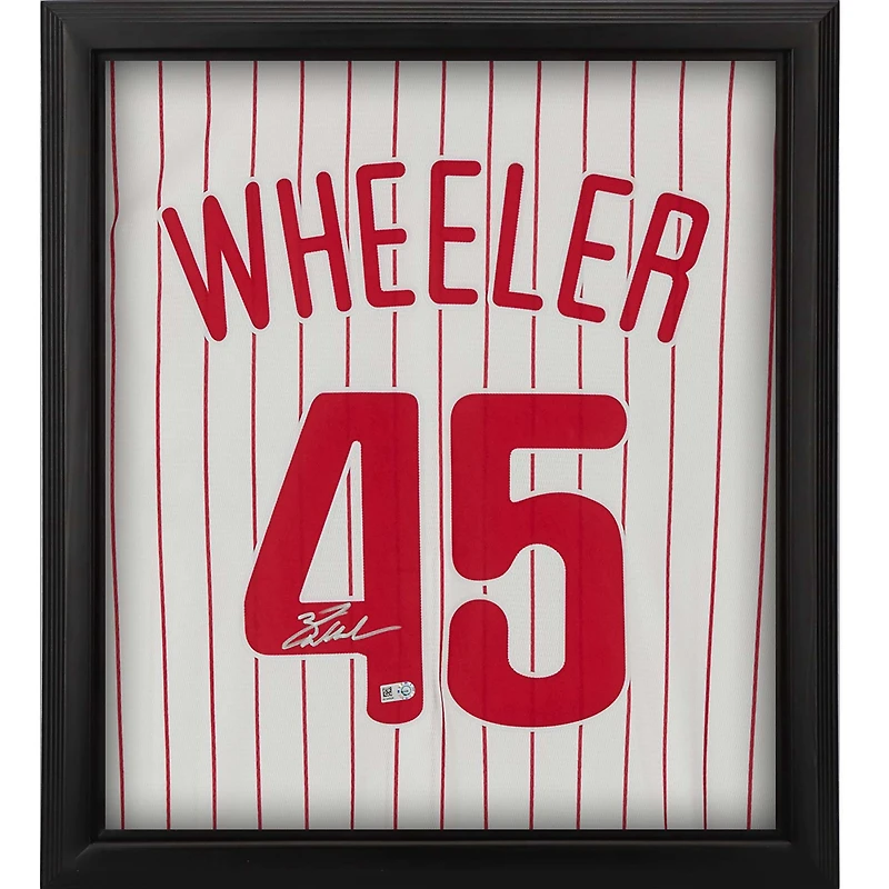 Zack Wheeler Philadelphia Phillies Autographed Framed White Nike Replica Jersey Shadowbox