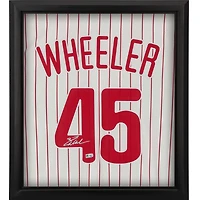 Zack Wheeler Philadelphia Phillies Autographed Framed White Nike Replica Jersey Shadowbox
