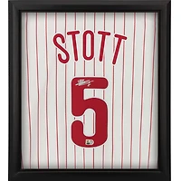 Bryson Stott Philadelphia Phillies Autographed Framed White Nike Replica Jersey Shadowbox