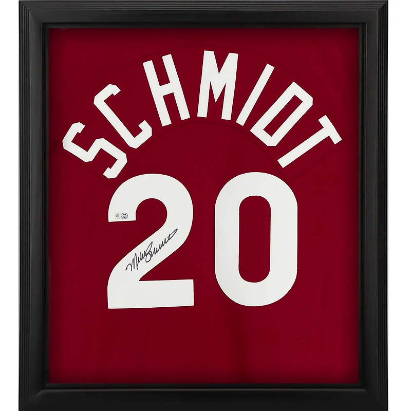 Mike Schmidt Philadelphia Phillies Autographed Framed Burgundy Mitchell & Ness Authentic Jersey Shadowbox
