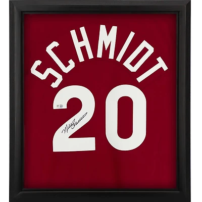 Mike Schmidt Philadelphia Phillies Autographed Framed Burgundy Mitchell & Ness Authentic Jersey Shadowbox