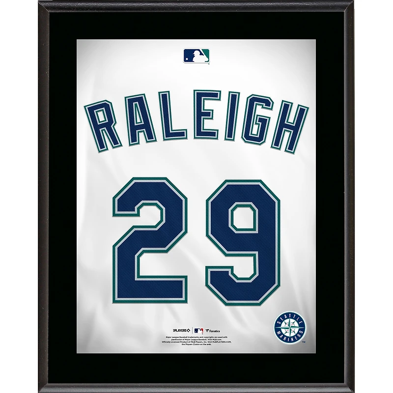Cal Raleigh Seattle Mariners 10.5" x 13" Jersey Number Sublimated Player Plaque