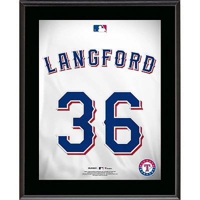 Wyatt Langford Texas Rangers 10.5" x 13" Jersey Number Sublimated Player Plaque