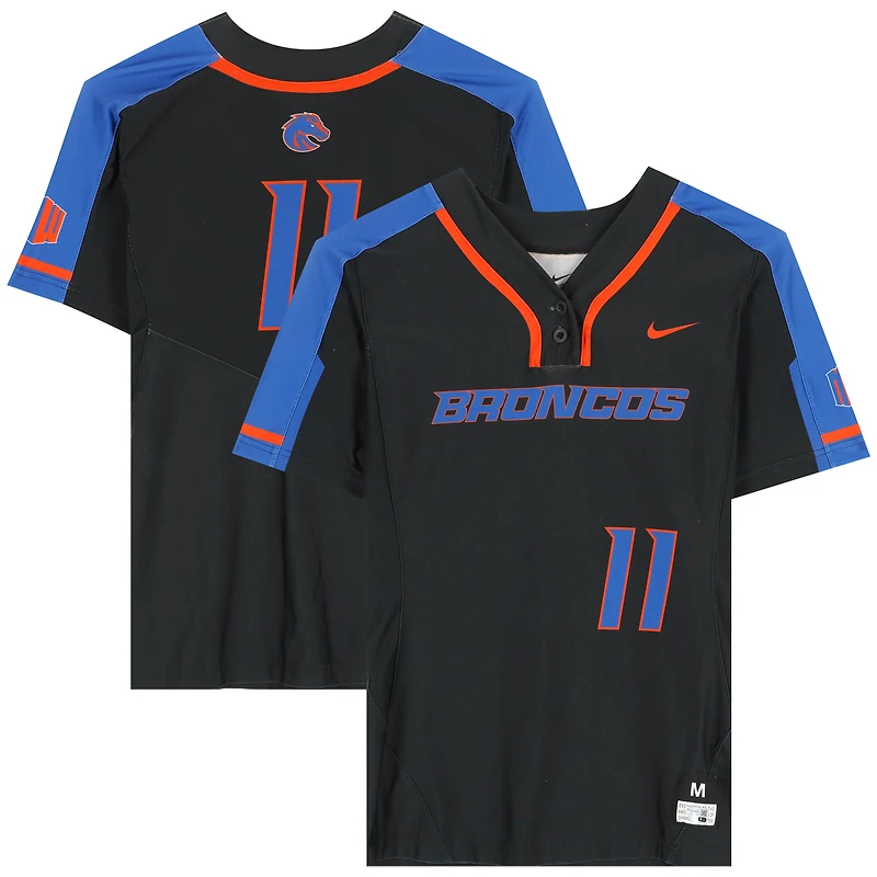 Boise State Broncos Team-Issued #11 Black Jersey from the Softball Program - Size M