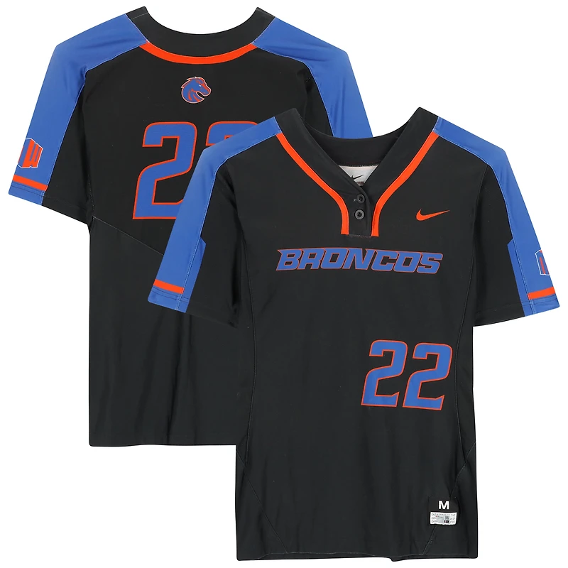 Boise State Broncos Team-Issued #22 Black Jersey from the Softball Program - Size M