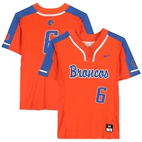 Boise State Broncos Team-Issued #6 Orange Jersey from the Softball Program - Size M