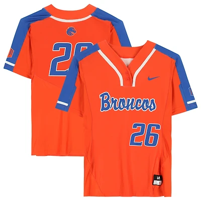 Boise State Broncos Team-Issued #26 Orange Jersey from the Softball Program - Size M