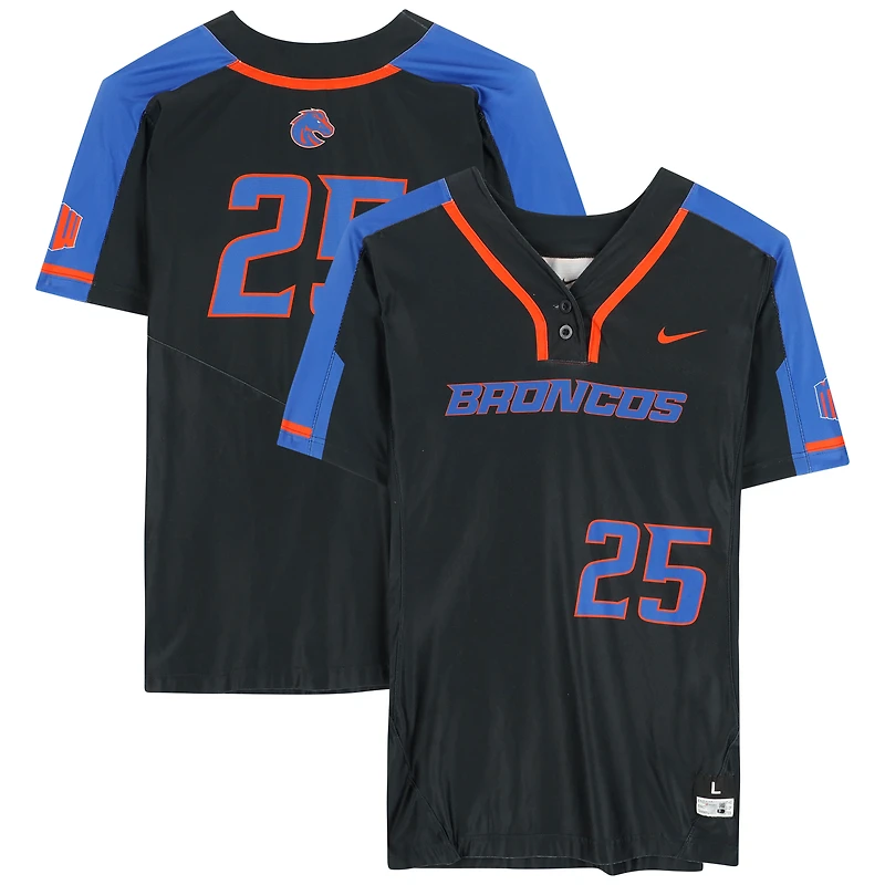 Boise State Broncos Team-Issued #25 Black Jersey from the Softball Program