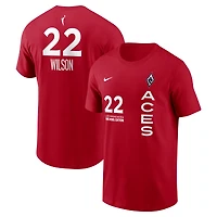Unisex Nike A'ja Wilson Red Las Vegas Aces Rebel Edition Name & Number T-Shirt