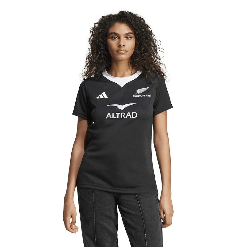 Black Ferns adidas 2024/25 Home Replica Jersey - Black - Women's