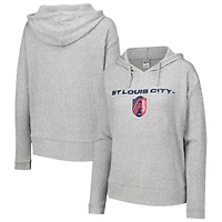 Women's Concepts Sport Gray St. Louis City SC Juniper Long Sleeve Hoodie Top