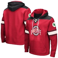 Men's Colosseum Scarlet Ohio State Buckeyes Lace-Up 2.0 Pullover Hoodie