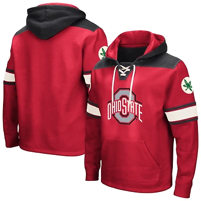 Men's Colosseum Scarlet Ohio State Buckeyes Lace-Up 2.0 Pullover Hoodie