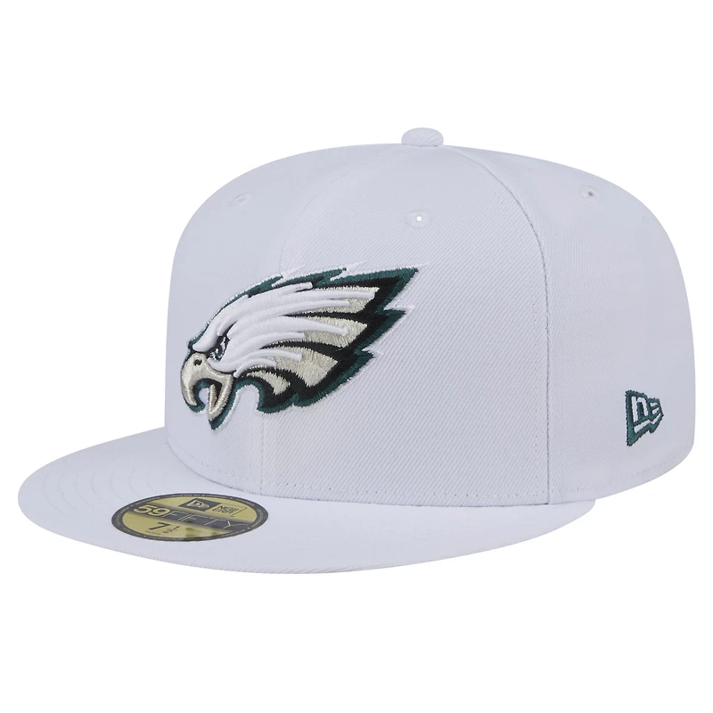 Men's New Era White Philadelphia Eagles Omaha 59FIFTY Fitted Hat