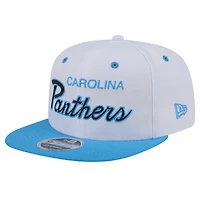 Men's New Era White/Blue Carolina Panthers Sparky 9FIFTY Snapback Hat